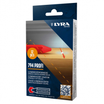 Craie luminescente pour bois frais Lyra rouge - boîte de 12