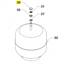 Capuchon de roulement de cuve pour bétonnière Obra de 160 L et 180 L