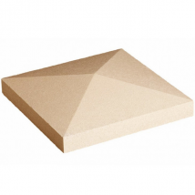 Chapeau de pilier à pointe diamant en béton - Périgord - 40,0 CM x 40,0 CM x 9,00 CM