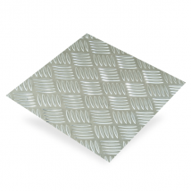 Plaque en Aluminium brut motif damier - 500 x 250 mm - épaisseur 1.5 - 1.7 mm CQFD 2015.3511