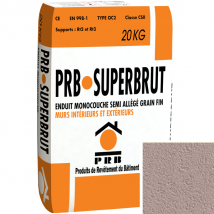 Enduit monocouche semi-allégé fin PRB Superbrut - Médoc - 20 kg