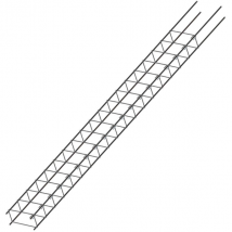 Armature de chaînage vertical - zone sismique 3 - fils 10 MM - 8 x 8 cm - Long. 6,00 ml