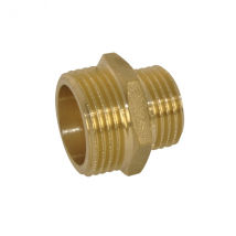 Raccord pompe eau mamelon réduit Mâle/Mâle 20/27 15x21 mm Fitt Laiton