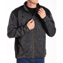 Sweat zippé Rica Lewis Richie -100 % polyester - gris et noir - taille L