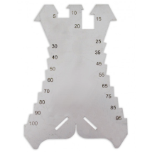 Tracette à zinc en inox Edma 5 à 100 mm