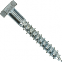 Vis bois Tirefond tête hexagonale acier zingué DIN 571 8x50 mm