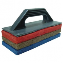 Taloche carreleur Rubi nettoyage 3 abrasifs mixtes doux - moyen - fort