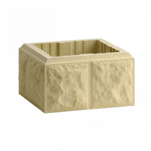 Élément de pilier bosselé en béton - Périgord - 30,0 CM x 30,0 CM x 17,0 CM