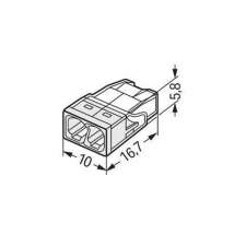 Borne boîte de dérivation compact - Wago 2273-202 - fils rigides 2 x 2.5 mm² - boîte de 40