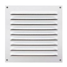 Grille à persiennes intérieur/extérieur moustiquaire -150 x150 mm-Blanc