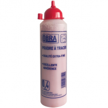 Poudre à tracer Rouge Obra pour cordeau - sans soufre - biberon de 0,40 KG