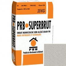 Enduit monocouche semi-allégé fin PRB Superbrut - Aquitaine - 20 kg