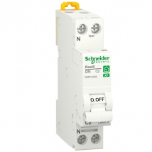 Disjoncteur modulaire 1P+N Schneider Resi9 - courbe C - 2A