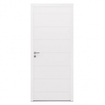 Porte d'entrée aluminium Zilten Cytiss 1 Blanc - Poussant droit - 215 CM x 90 CM