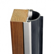 Joint isolation coupe-feu porte va-et-vient 36-44 mm 2.5 m noir