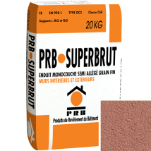 Enduit monocouche semi-allégé fin PRB Superbrut - Grés d'Alsace - 20 kg