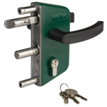 Serrure économique pour portillon de jardin à profil de 40 mm