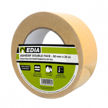 Adhésif Edia double face toilé 50 mm x 25 m