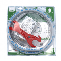 Tube caoutchouc souple 1,50 m Ø6x12 Kit détenteur butane tétine clé