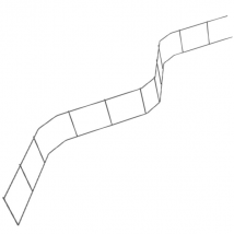 Distancier à barrettes en acier - hauteur 50 MM - longueur 2 M