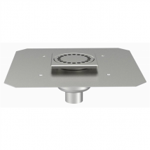 SIPHON 100X100 SORTIE VERT 40 MM PLATINE 1040D