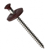 Vis bois inox pour tuile de rive - Brun chocolat RAL8017 - 4,5 MMx60,0 MM