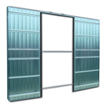 Système à galandage double pour porte coulissante - Scrignotech
