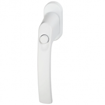 Poignée fenêtre à bouton poussoir - Abus KFG50 - blanc - carré 7 mm - entraxe 43 mm
