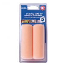 Rouleau laqueur patte de lapin L'Outil Parfait mousse floquée 110 mm x2