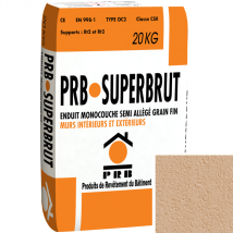 Enduit monocouche semi-allégé fin PRB Superbrut - Alexandrie - 20 kg