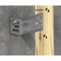 Équerre de bardage EBC 65 x 128 x 53 mm Simpson Strong-Tie EBC130/2,5 Simpson-Strong-Tie
