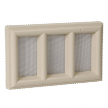 Grille d'aération Claustra avec moustiquaire PVC sable 215 x 130 mm NICOLL 1CLAU3