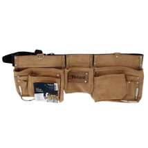 Poche à outils à 9 poches Théard avec ceinture en cuir et 2 anneaux