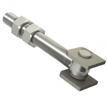 Gond réglable à visser M18 avec chape pour portail battant - 150 Kg - Lot de 2