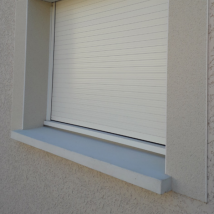 Appui de baie ou de fenêtre ABS 2 monobloc gris - 35,5 CM x 128 CM