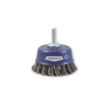 Brosse coupelle abrasive tige 6mm Diamètre 65 mm Fils d'acier noués
