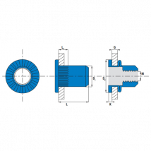 Scell-It Ecrou aveugle cranté acier tête plate Ø 10-30 : TCD1030