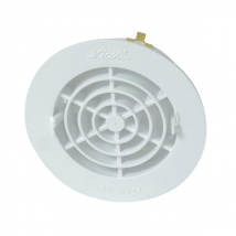 Grille de ventilation intérieure Nicoll - Avec moustiquaire - Diamètre 106 mm - Résine blanche