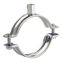 Collier support non isolé acier inox Erico tige M8/M10 Ø 48-54 mm x50