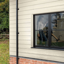 Lame de bardage en fibres-ciment Cedral Click finition relief Blanc craie C07