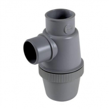 Siphon de lavabo à coller avec entrée verticale