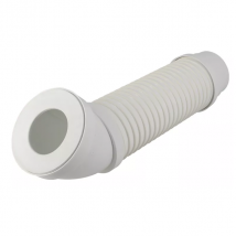 Pipe souple coudée pour WC Nicoll - PVC Blanc
