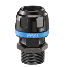 Raccord droit aluminium fileté mâle conique pour tube diamètre ext. 16 mm - PPS1 MM1617