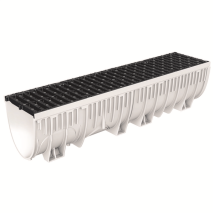Caniveau MEARIN PLUS 300 avec grille passerelle fonte CLIPFIX C250 1M