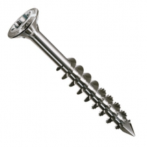 Vis de façade - 5x80mm filetage partiel tête bombée en acier inoxydable
