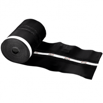 Closoir souple ventilé en aluminium Elos - Noir - 320 mm x 10,00 m