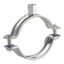 Collier support non isolé acier inox Erico tige M8/M10 Ø 19-23 mm x100