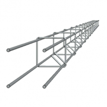 Chainage sismique E15 - 8,0 CM x 8,0 CM - 4 filants Ø 8 MM - longueur 6,00 M