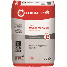 Ciment Multi-usages CEMII/B-M (L-S) 32,5 R CP2 CE NF EQIOM Pro - Sac de 25 KG