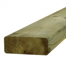 Bois d'ossature en Pin - raboté 4 faces AA - Traité Classe 4 Vert - 145 MM x 45 MM - 3,60 M